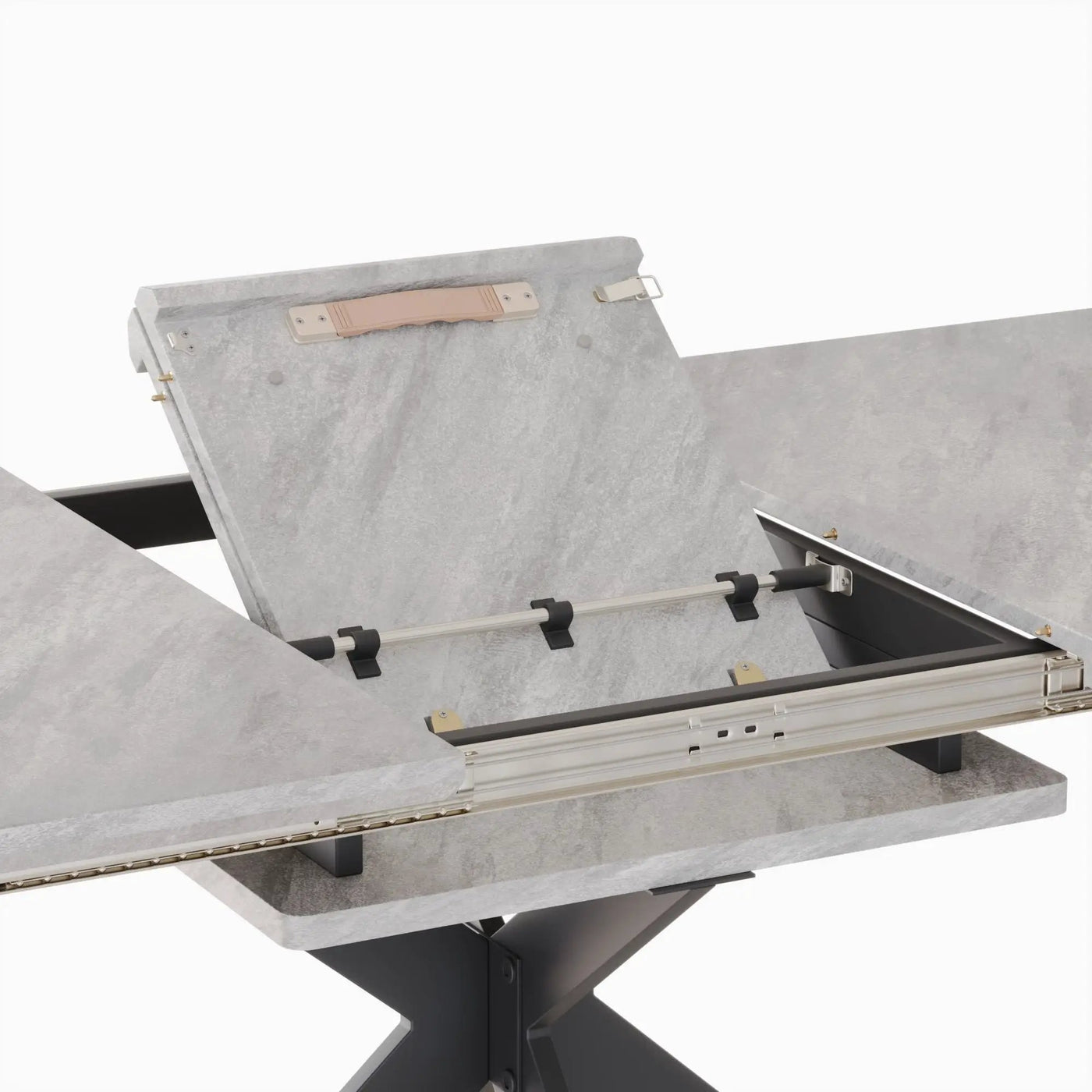 Modern Extendable Dining Table Set With Soft Padded Armless Chairs by HouseOfZazla