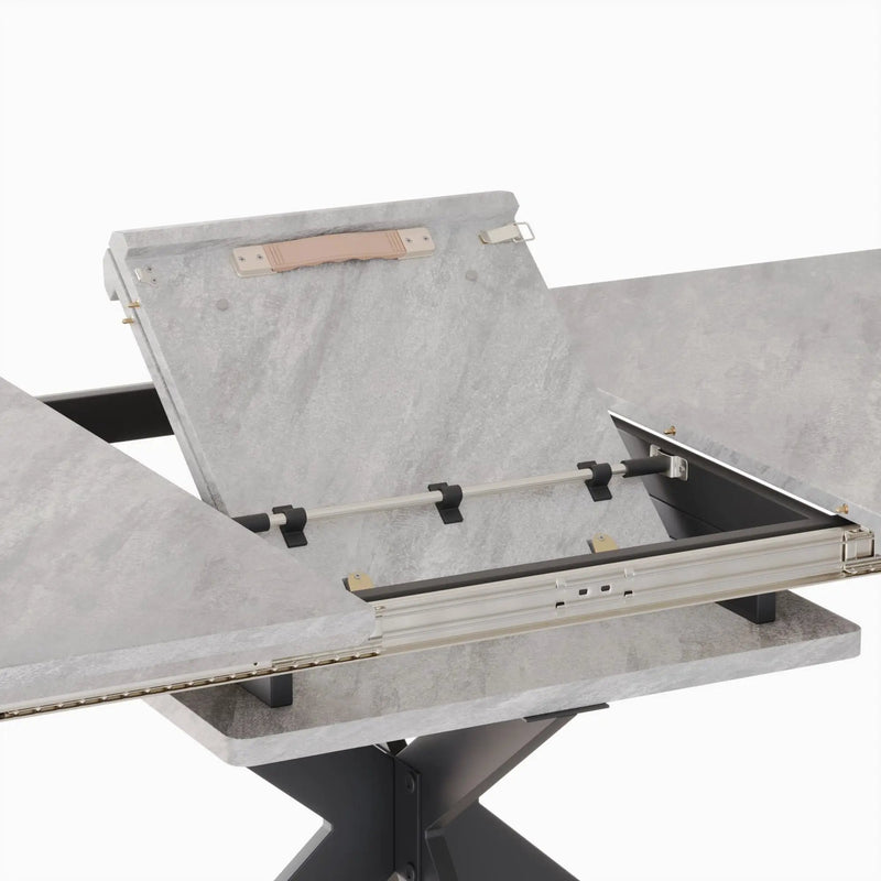 Modern Extendable Dining Table Set With Soft Padded Armless Chairs by HouseOfZazla