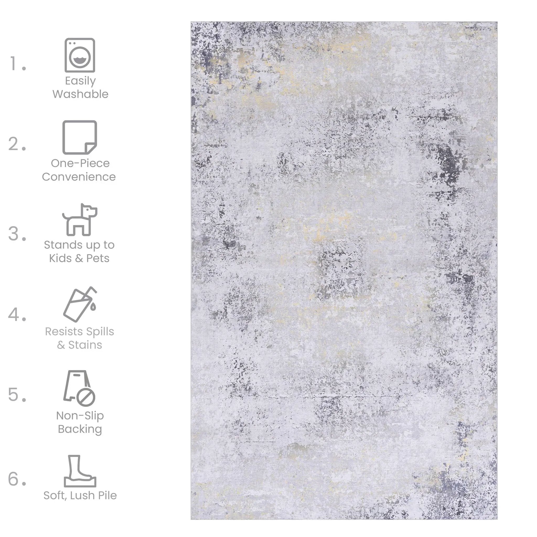 Maval - Machine Washable Area Rug by Unique Piece Furniture