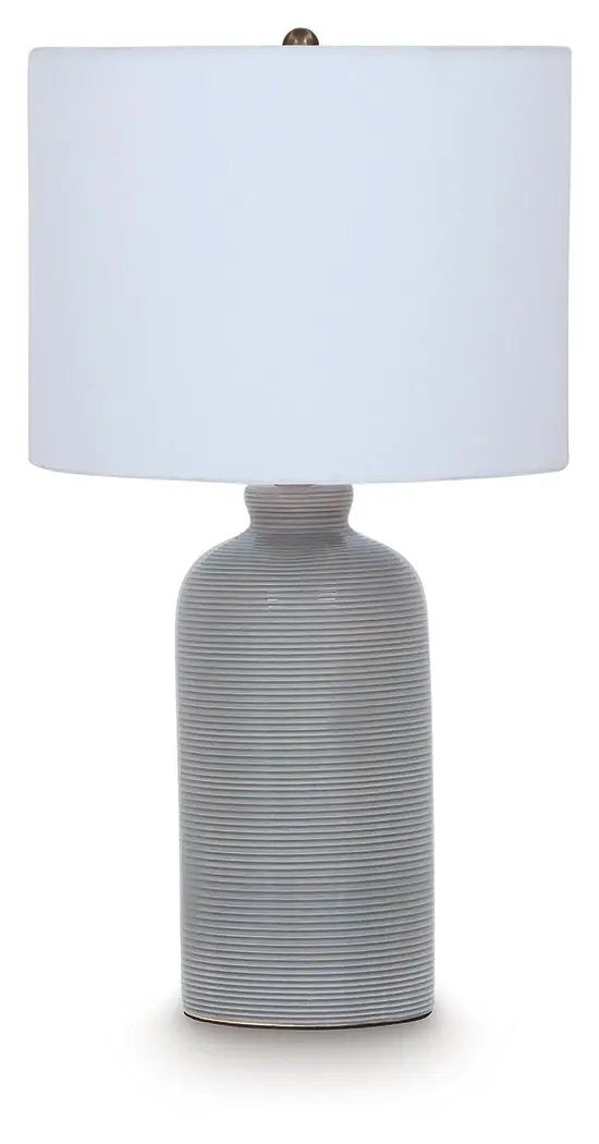 Wimlow - Ceramic Table Lamp - Gray Blue by Unique Piece Furniture