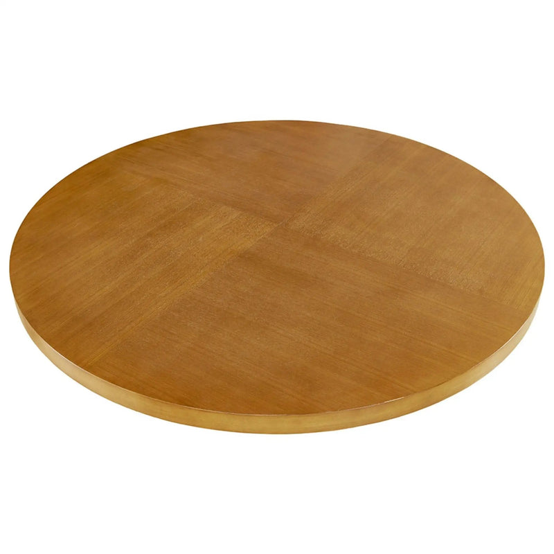 Round Dining Table With Pecan Wood Veneer - Walnut by HouseOfZazla