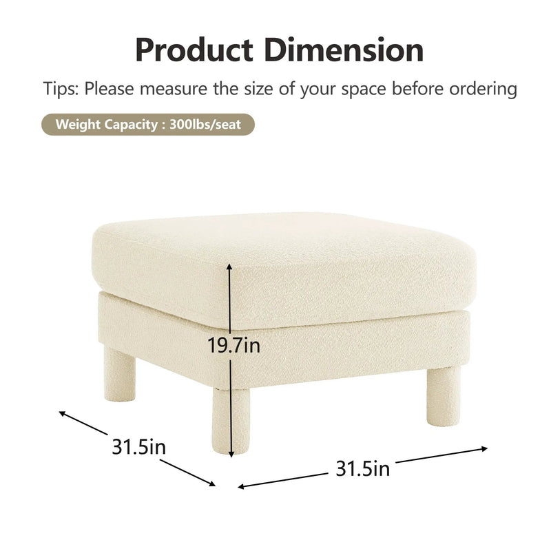 Polyester Beige Ottoman by HouseOfZazla