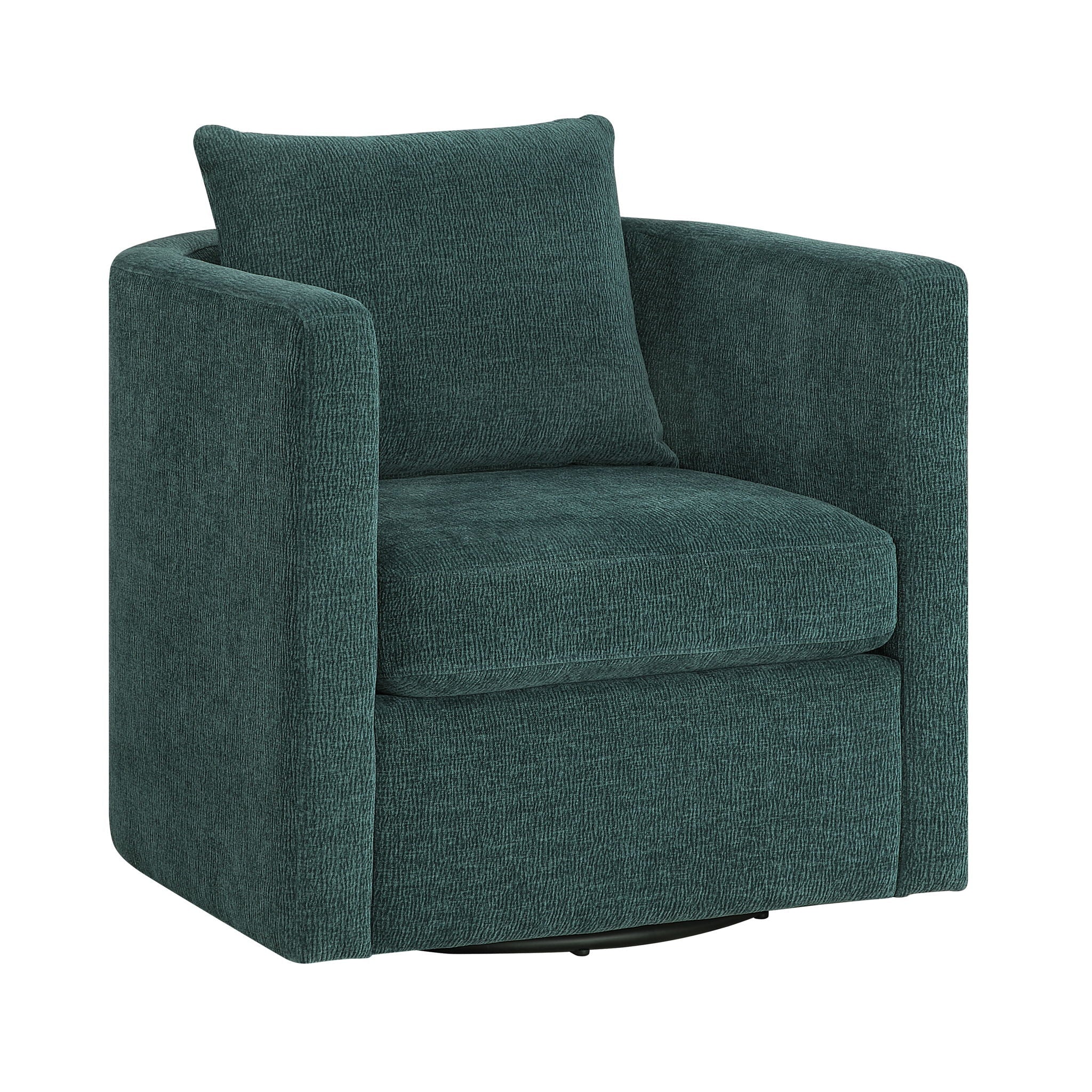 Sutton - Swivel Barrel Chair - Peacock by HouseOfZazla