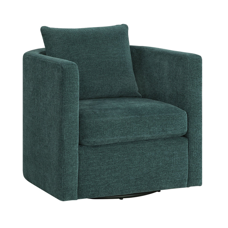 Sutton - Swivel Barrel Chair - Peacock by HouseOfZazla