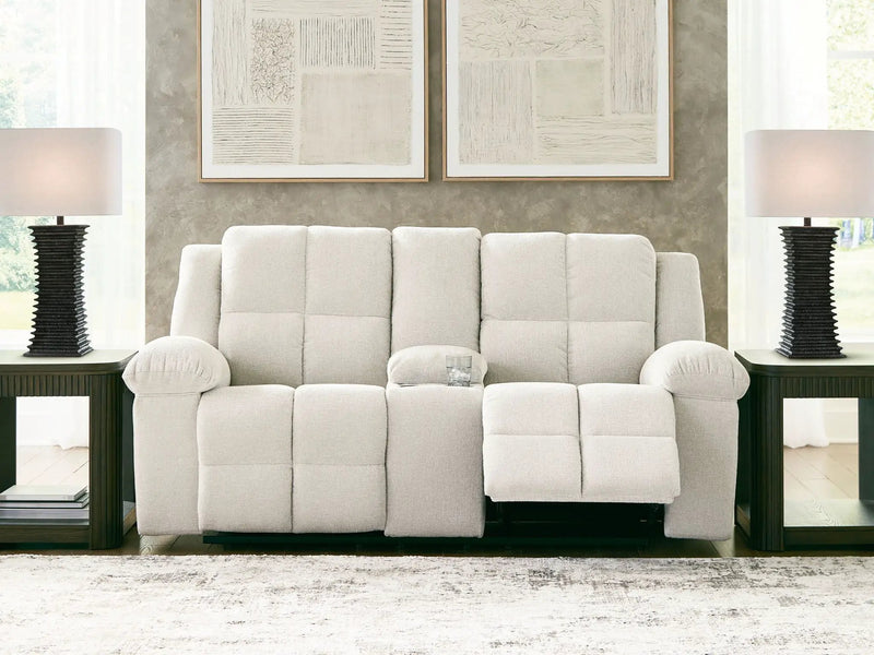 Orlen - Double Reclining Loveseat With Console - Winter by Unique Piece Furniture