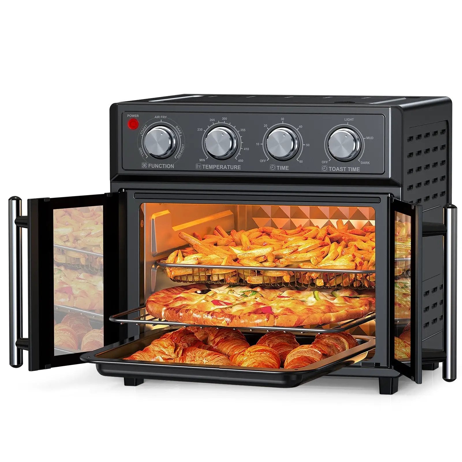 PlumChef 26QT Large Capacity French Double-Door Air Fryer Convection Toaster Oven by HouseOfZazla