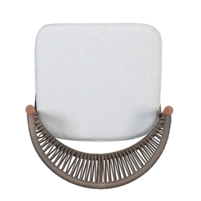 Outdoor 26" Counter Height Metal Frame Counter Stools With Scallop Shaped Backrest & Water Resistant Cushions by HouseOfZazla