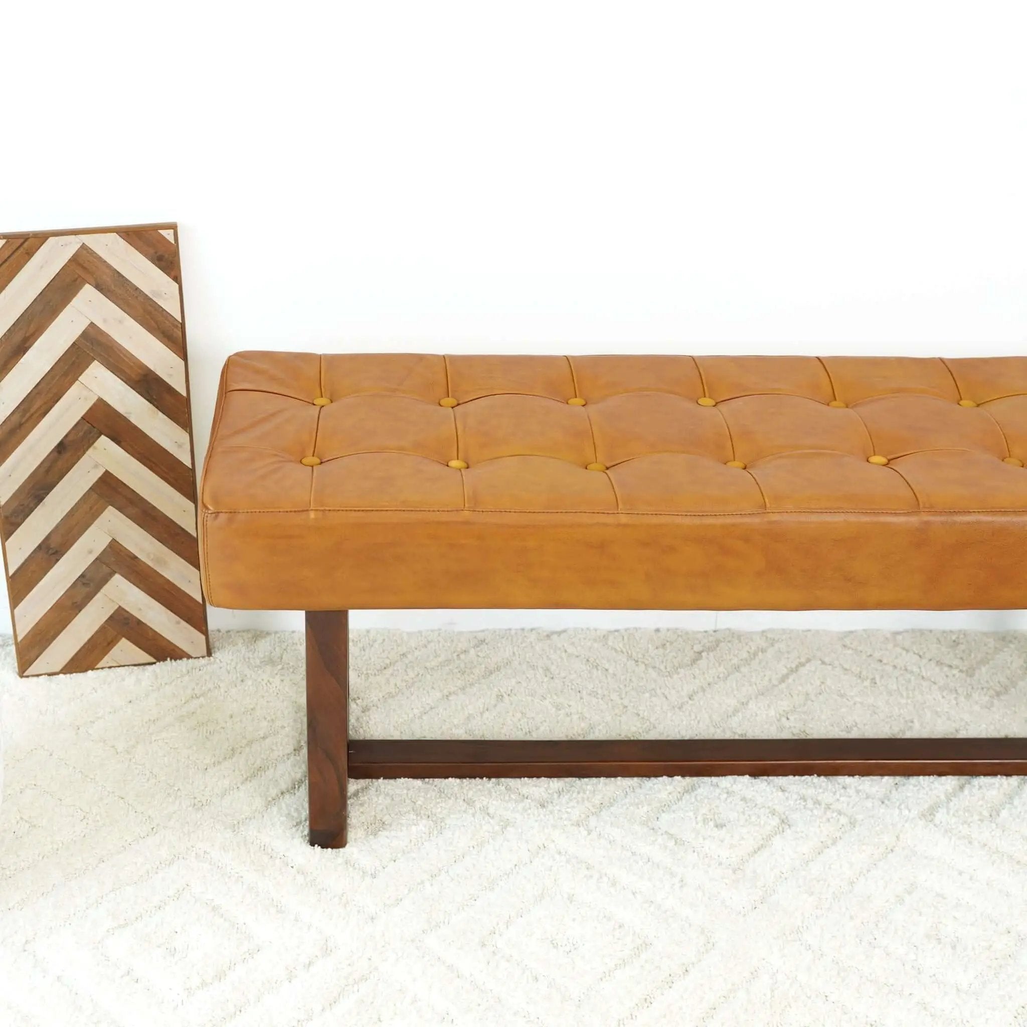 Cameron - Bench - Brown / Tan by HouseOfZazla