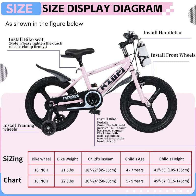FKZNPJ Kids Bike 16 Inch, photo 3 of 9