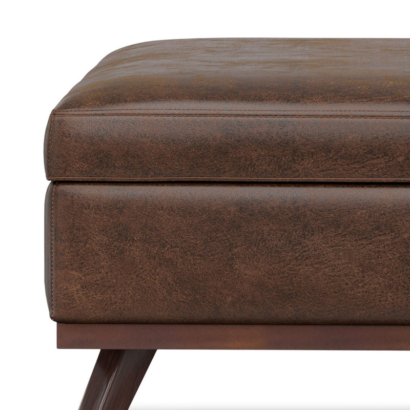 Owen - Multifunctional Square Coffee Table Storage Ottoman by HouseOfZazla