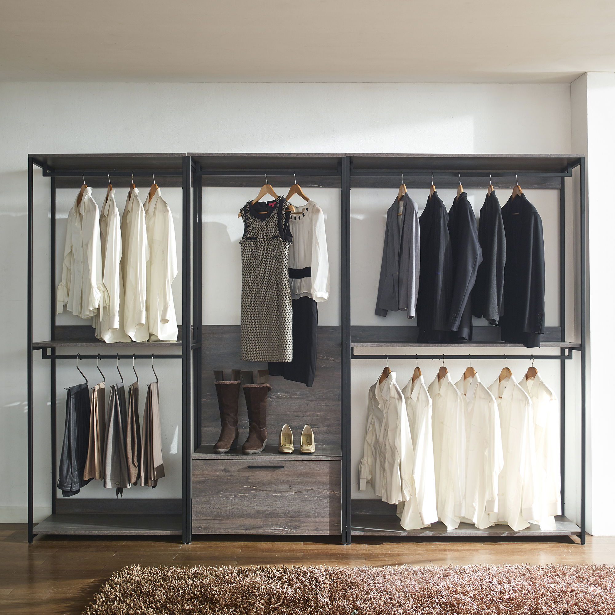 Monica - Walk-In Closet System & Modular Design - Rustic by HouseOfZazla