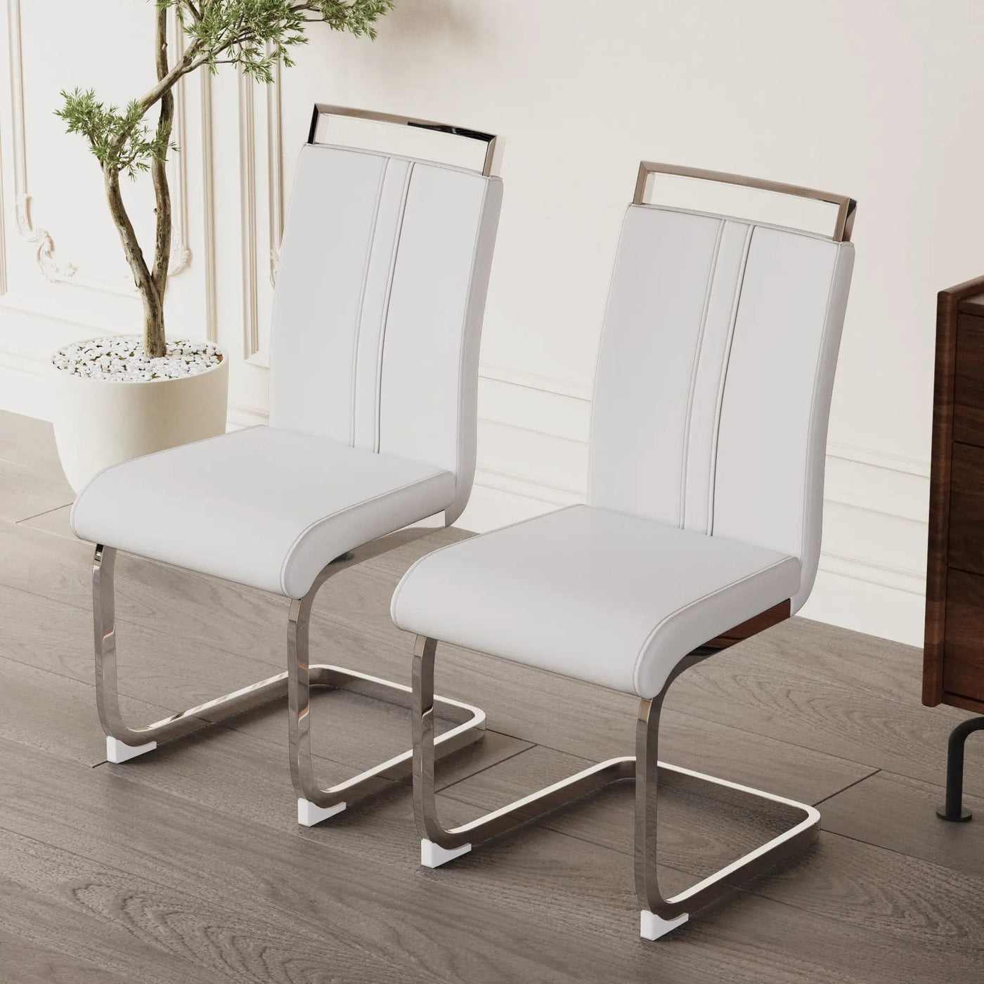 Modern Dining Chairs With Padded Seat, High Back by HouseOfZazla