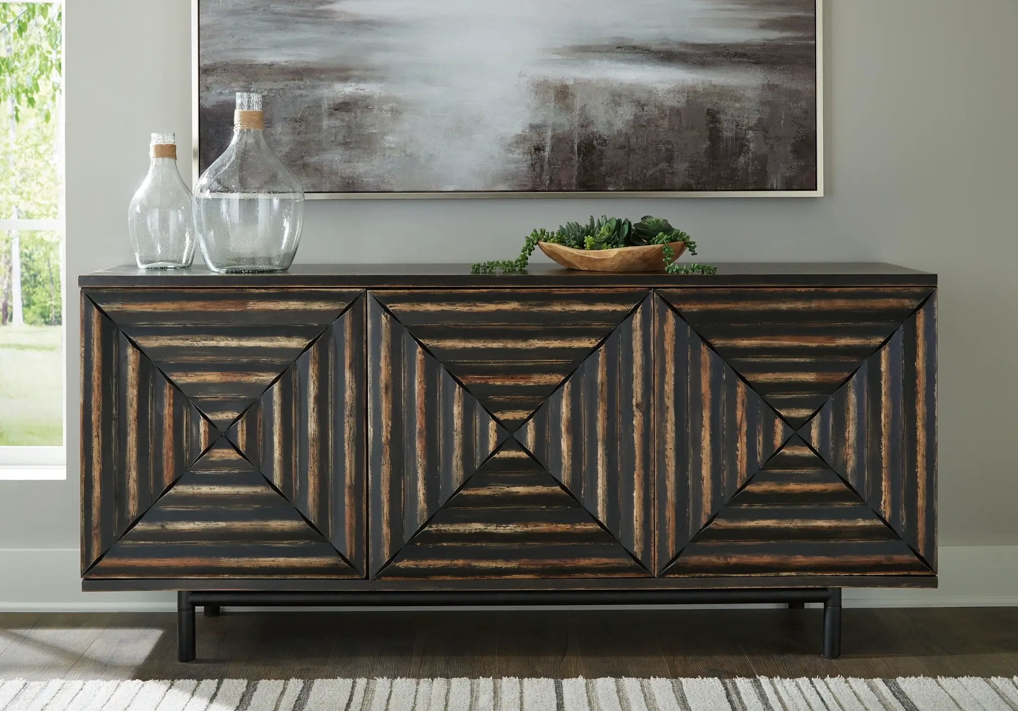 Fair Ridge - Accent Cabinet - Distressed Black by Unique Piece Furniture