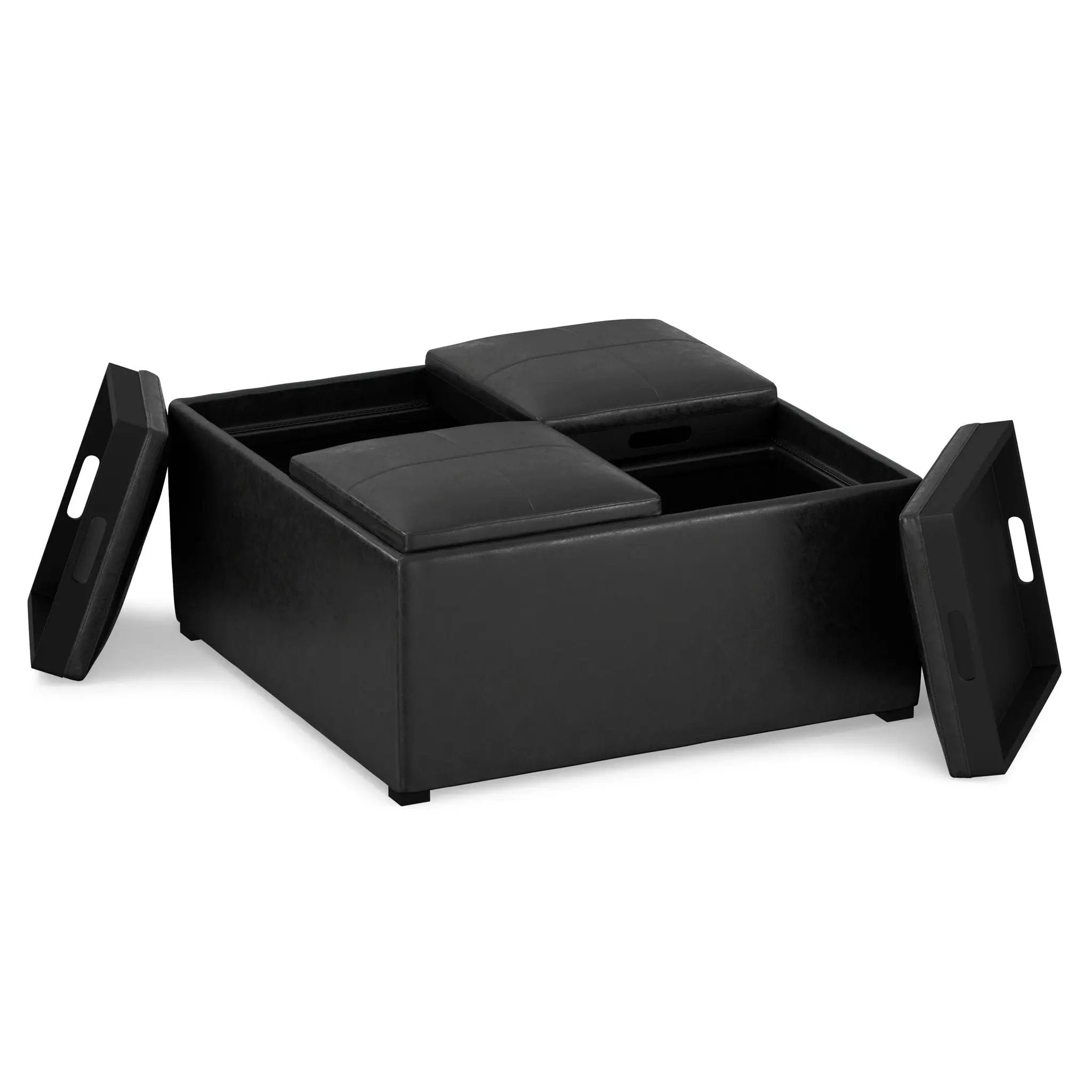Avalon - Upholstered Square Coffee Table Storage Ottoman by Unique Piece Furniture