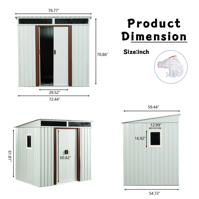 Outdoor Metal Storage Shed With Window by HouseOfZazla