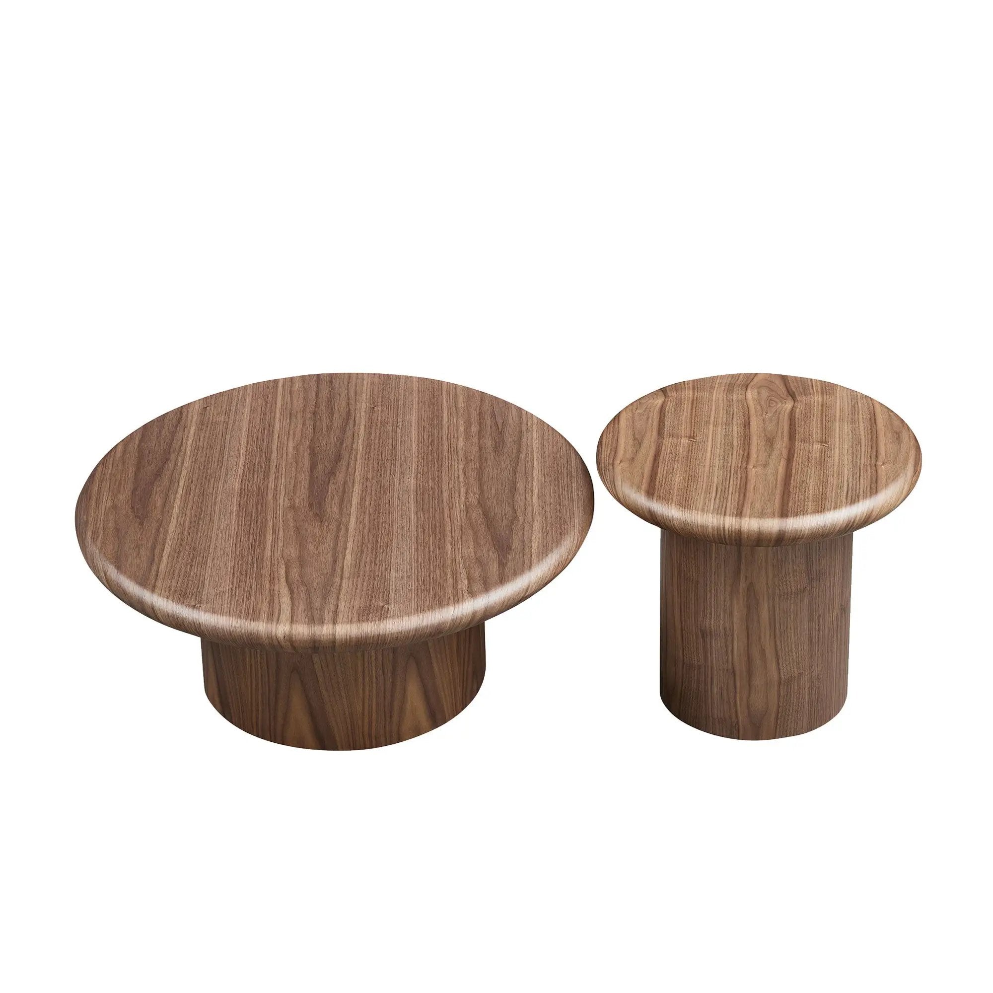 2-Piece Modern Round Coffee Table Set by HouseOfZazla