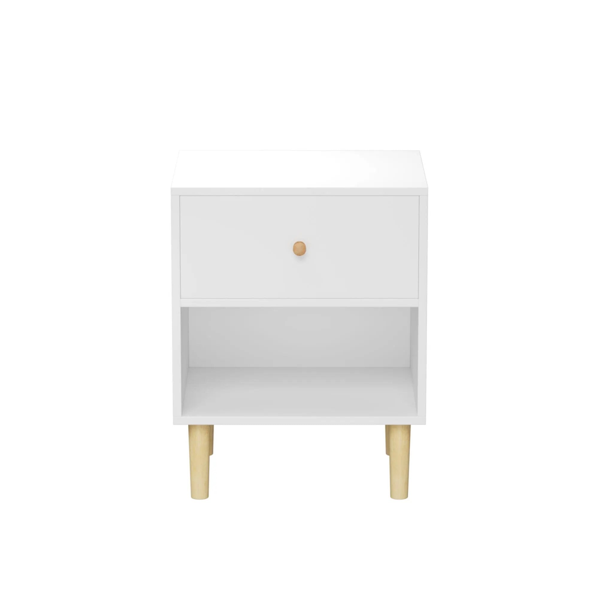 Nightstand With 1 Drawer And 1 Shelf - White by Unique Piece Furniture