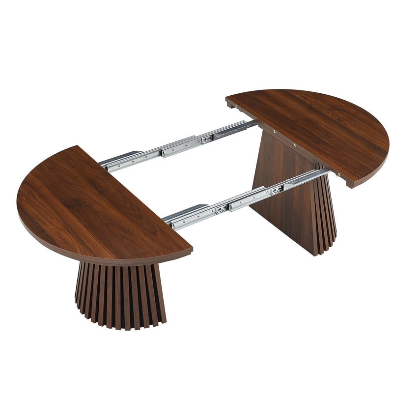 Oval Coffee Table For Living Room - Walnut by HouseOfZazla