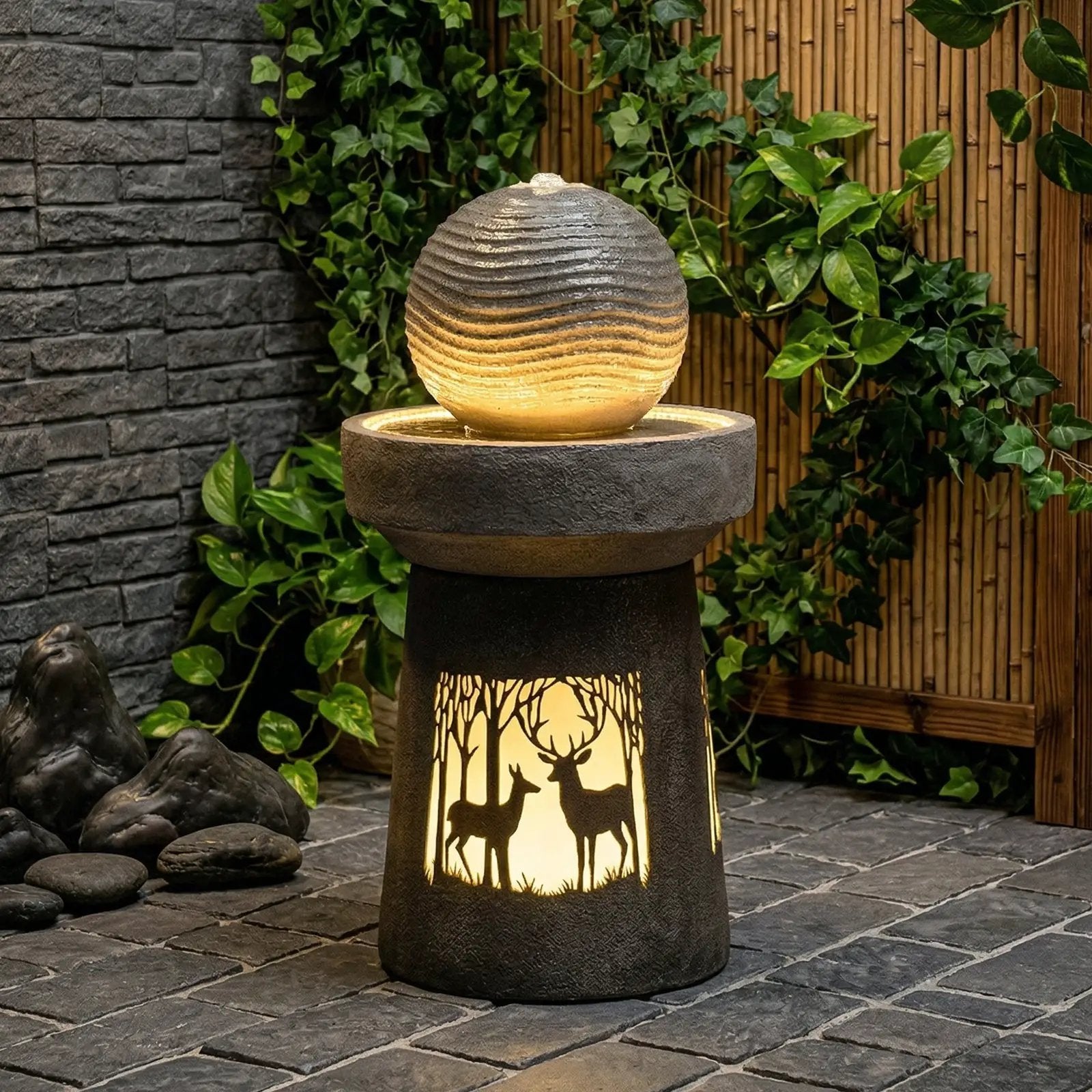 Outdoor Garden Lantern with Warm LED Light by HouseOfZazla