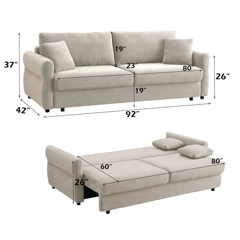 Haran - Pull Out Sleeper Sofa With Storage by Unique Piece Furniture