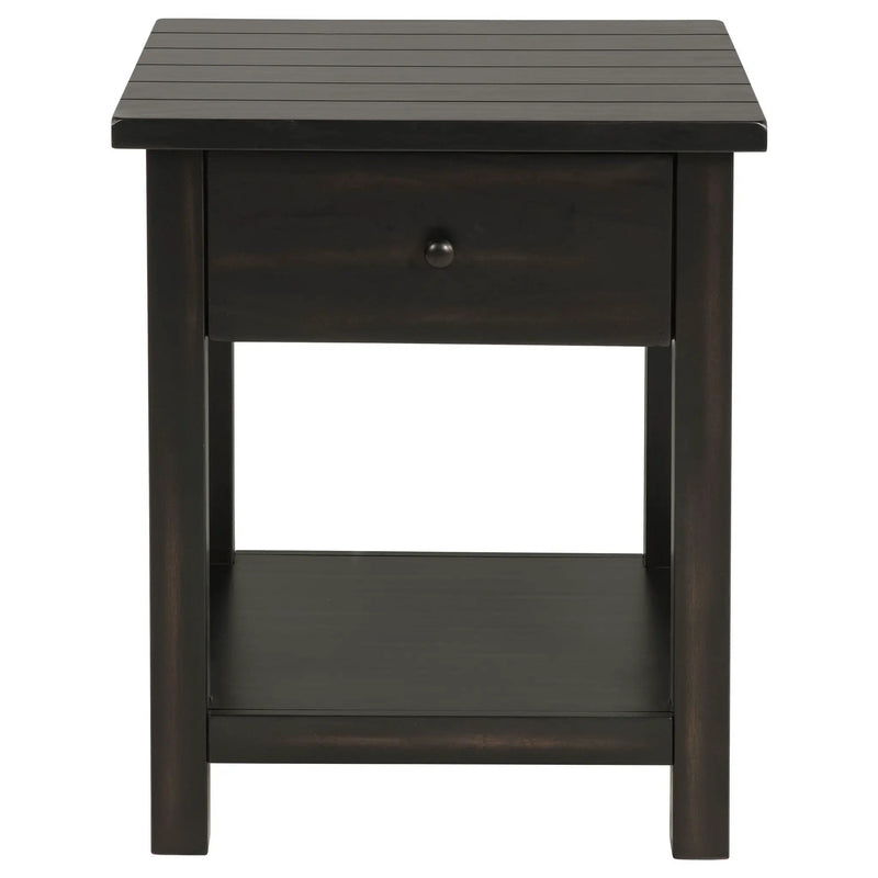 Payne 2-piece Coffee and 1-drawer End Table Set Java by Unique Piece Furniture
