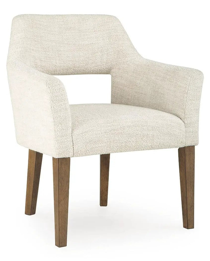 Marxmore - Dining Upholstered Arm Chair (Set of 2) - Beige / Brown by Unique Piece Furniture