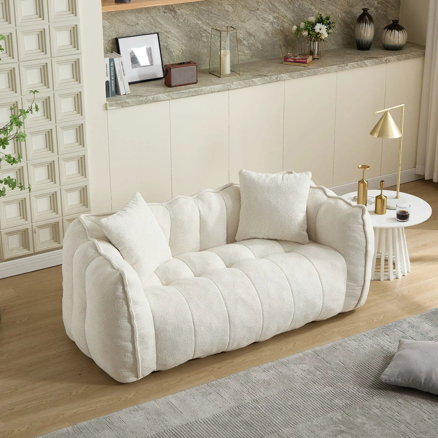 Cozy Beanbag Chair With High Resilience Foam Core For 2 by Unique Piece Furniture