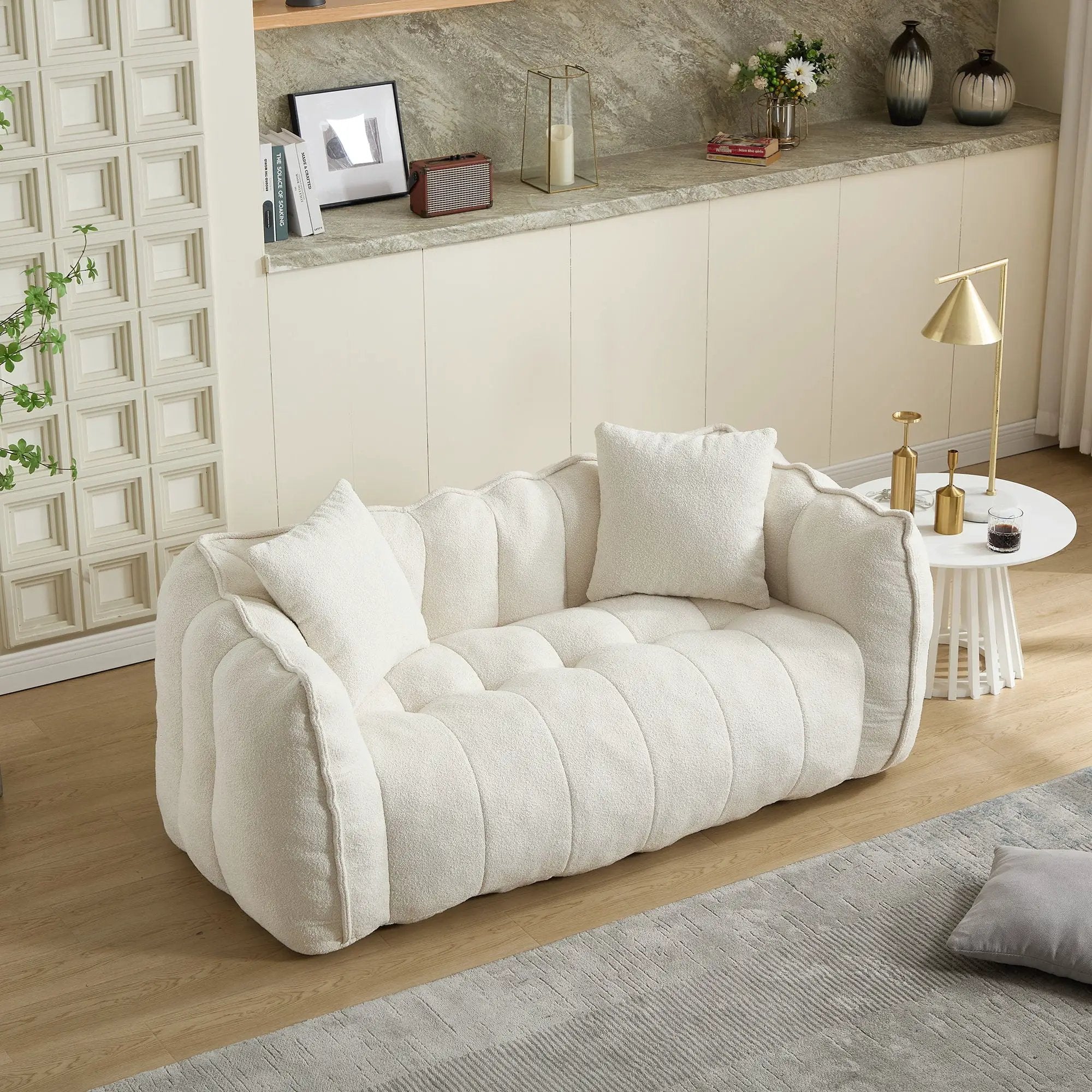 Cozy Beanbag Chair With High Resilience Foam Core For 2 by HouseOfZazla