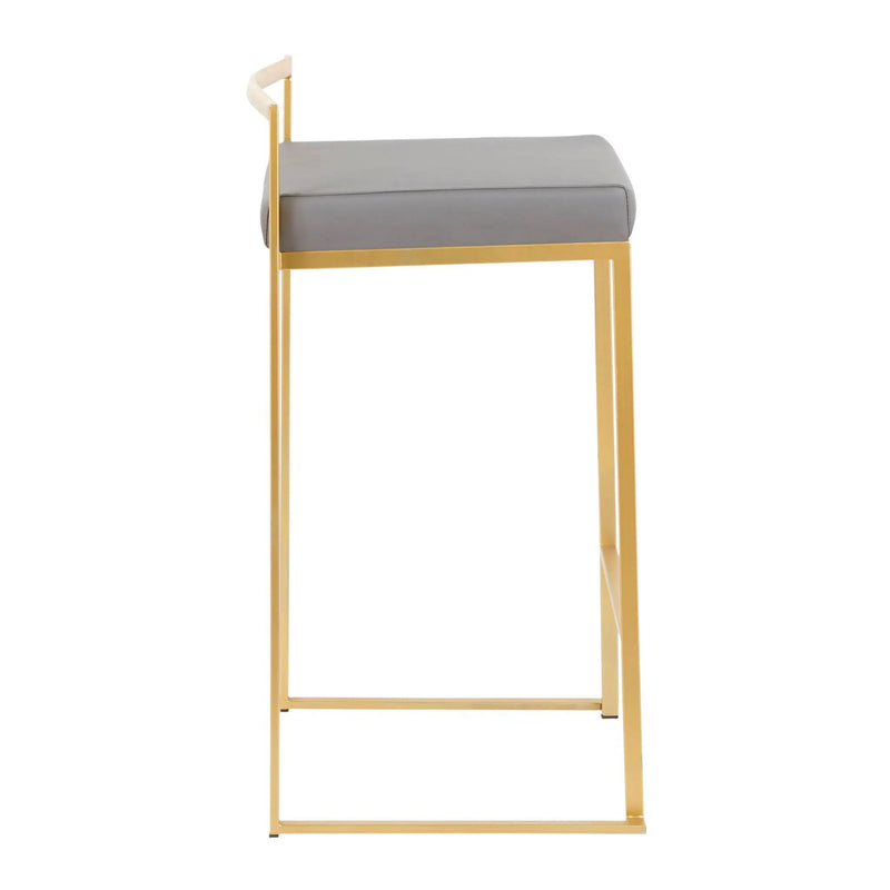 Fuji - Contemporary / Glam Design Counter Stool (Set of 2) by HouseOfZazla
