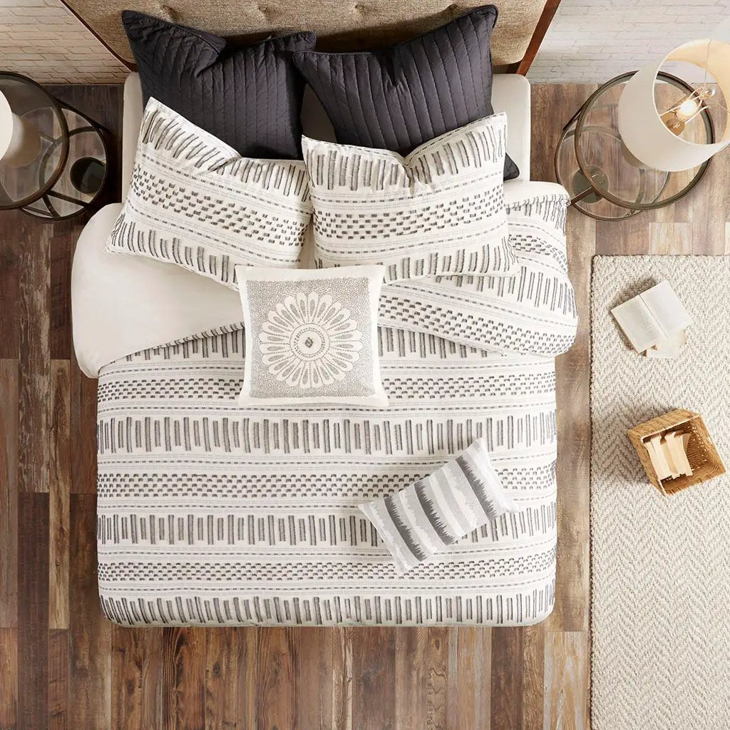 Full/Queen Cotton Jacquard Duvet Cover Mini Set by HouseOfZazla