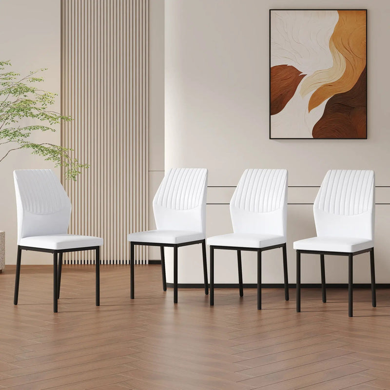 Ergonomic Simple Chair With Metal Leg by Unique Piece Furniture