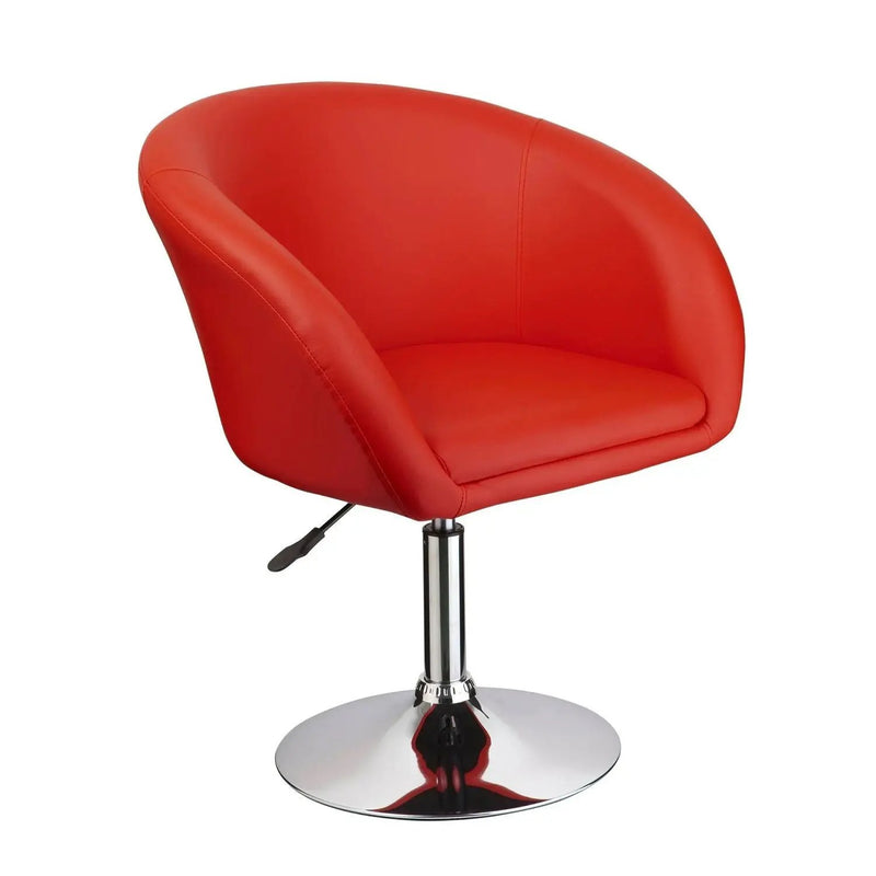 Adjustable Swivel Barrel Chair For Dining Room - Red by HouseOfZazla