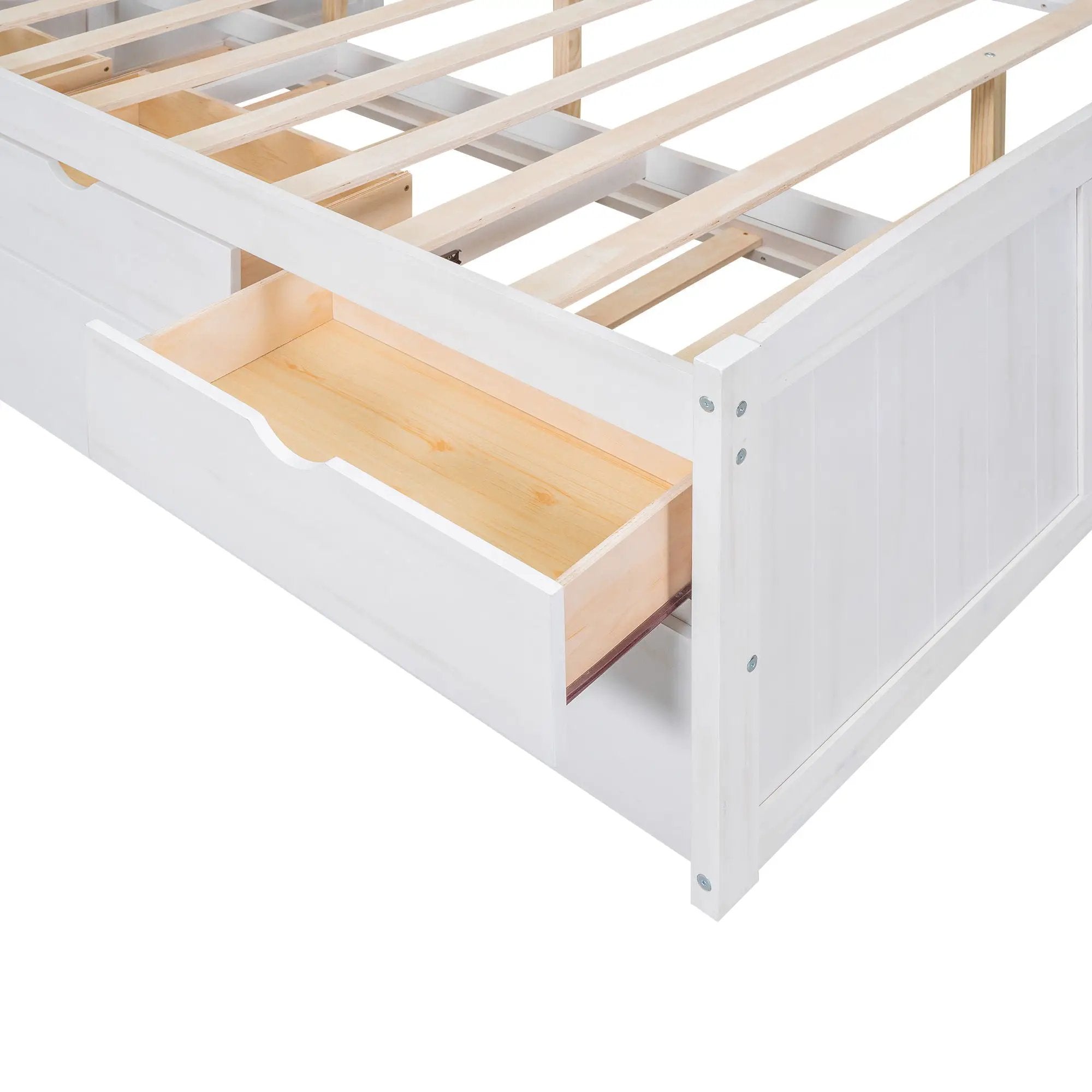 Captain Bed With Built In Bookshelves, 3 Storage Drawers, And Trundle by HouseOfZazla