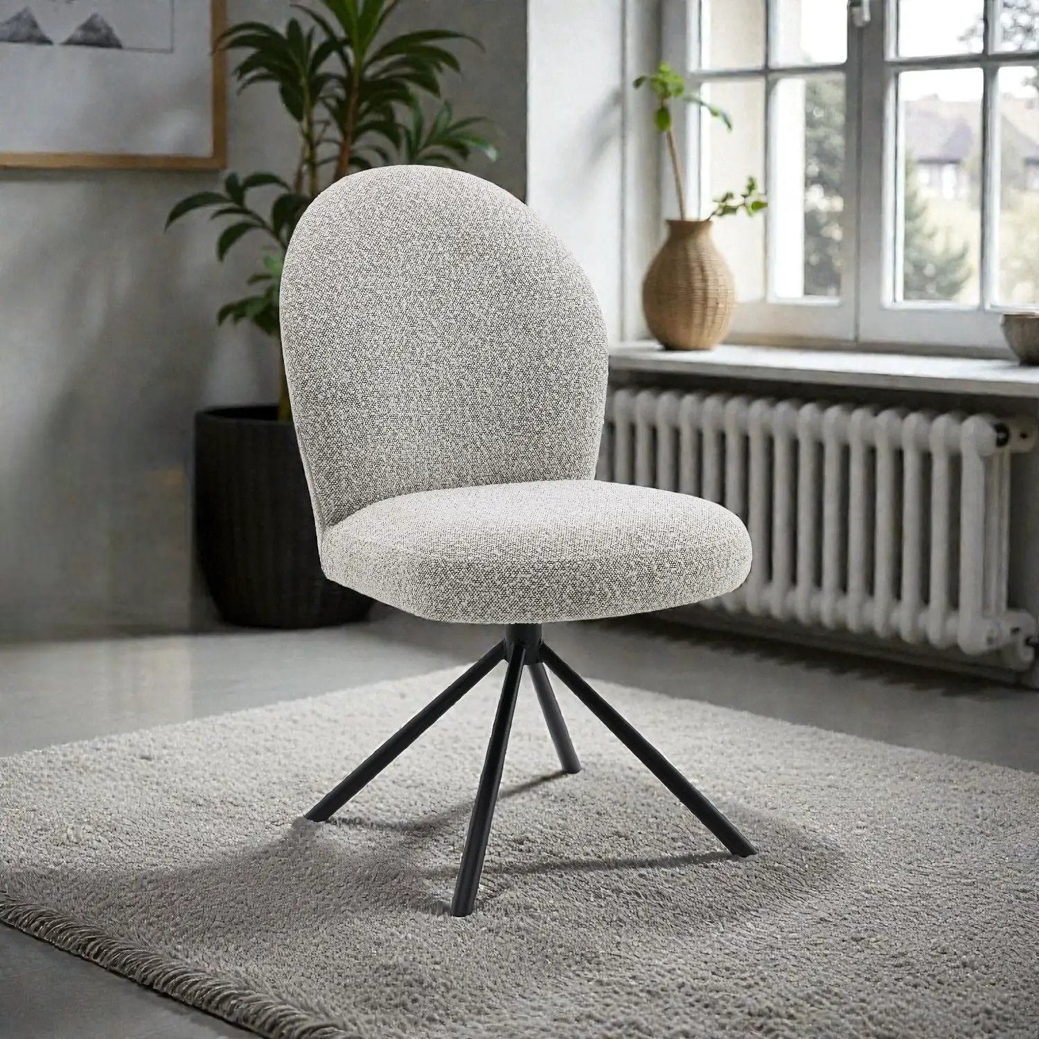 Side Chair With Swivel (Set of 2) - Gray by Unique Piece Furniture