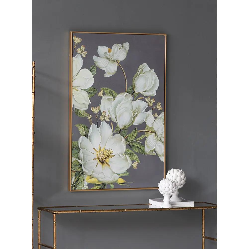 Botanical Wall Art Prints, Home Decor For Living Room Dining Room Bedroom Hallway - Gold by Unique Piece Furniture