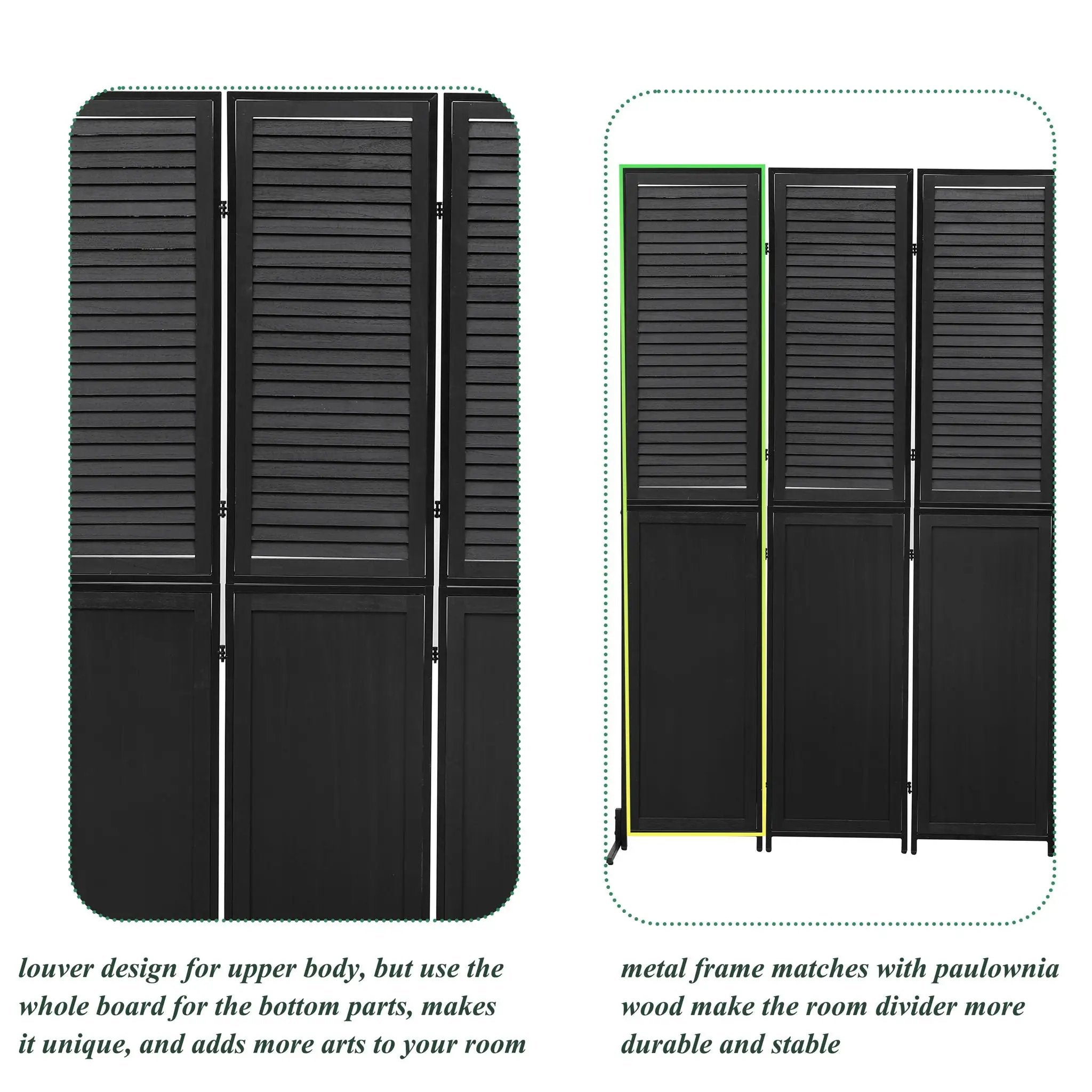 Rustic 3 Panel Room Dividers And Folding Privacy Screen by Unique Piece Furniture