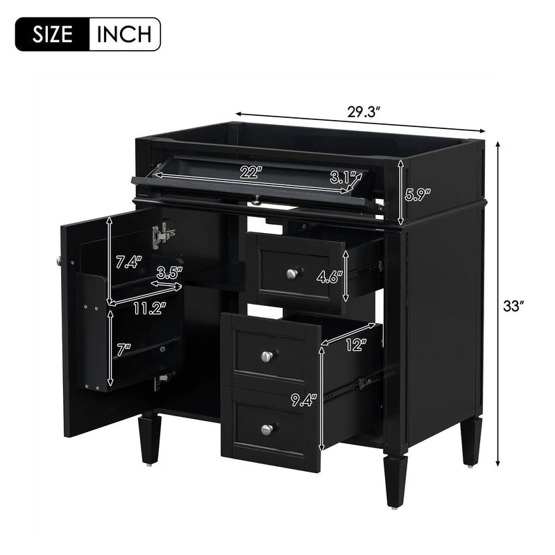 30'' Bathroom Vanity Without Top Sink by HouseOfZazla
