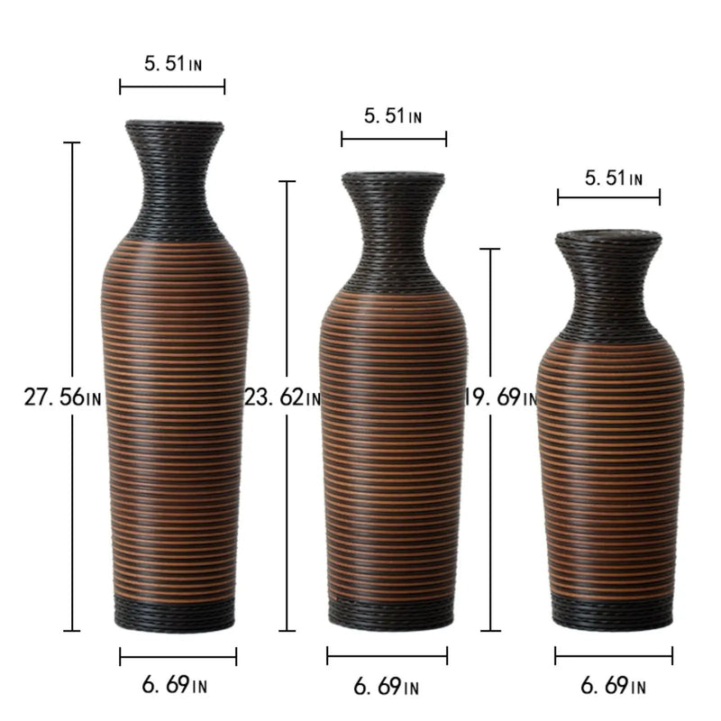 Classic And Neat Floor Vase, High Independent Flower Stand (Set of 3) by Unique Piece Furniture