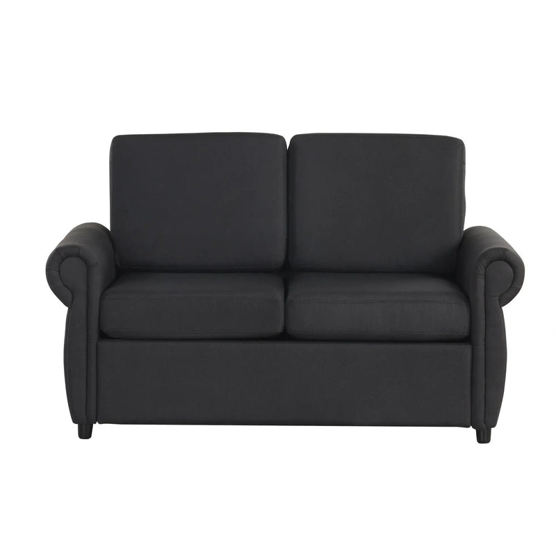Pull Out Sofa Bed Loveseat Sleeper With Twin Size Memory Mattress With Two USB Ports For Living Room Spaces by HouseOfZazla
