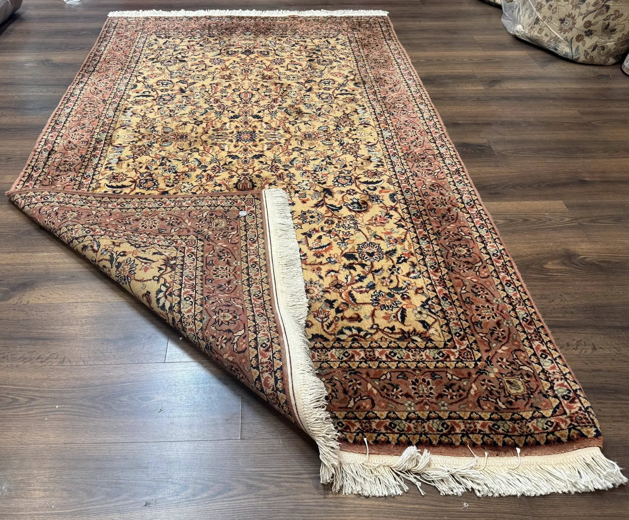 Indo Persian Rug 5x8, Light Tan/Camel, Allover Design by Jewel Rugs