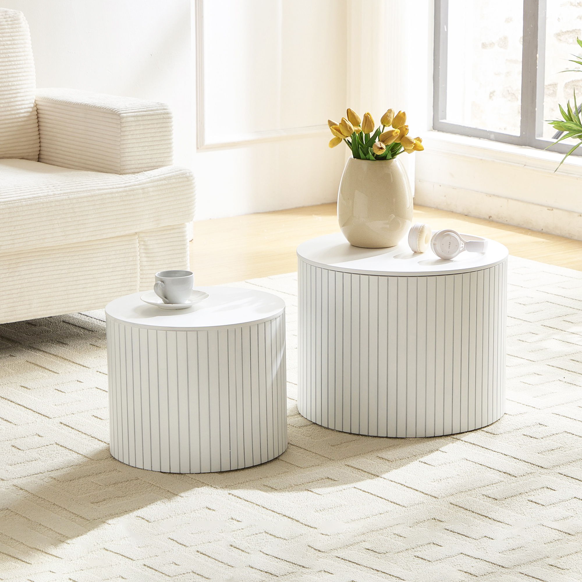 Handcrafted Nested Table Set, 2 Pieces by HouseOfZazla