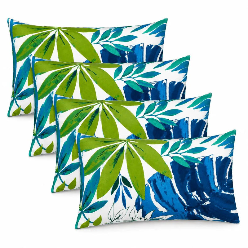 4 Pack Outdoor Lumbar Pillow with Inserts by HouseOfZazla