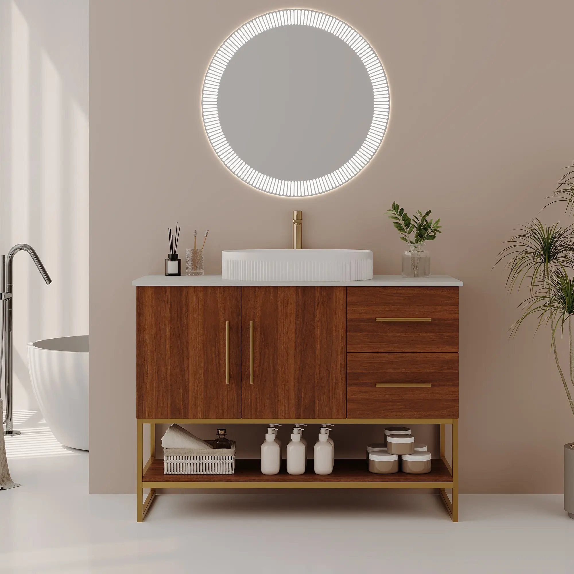 36" Modern Bathroom Vanity with Ceramic Vessel Sink by HouseOfZazla