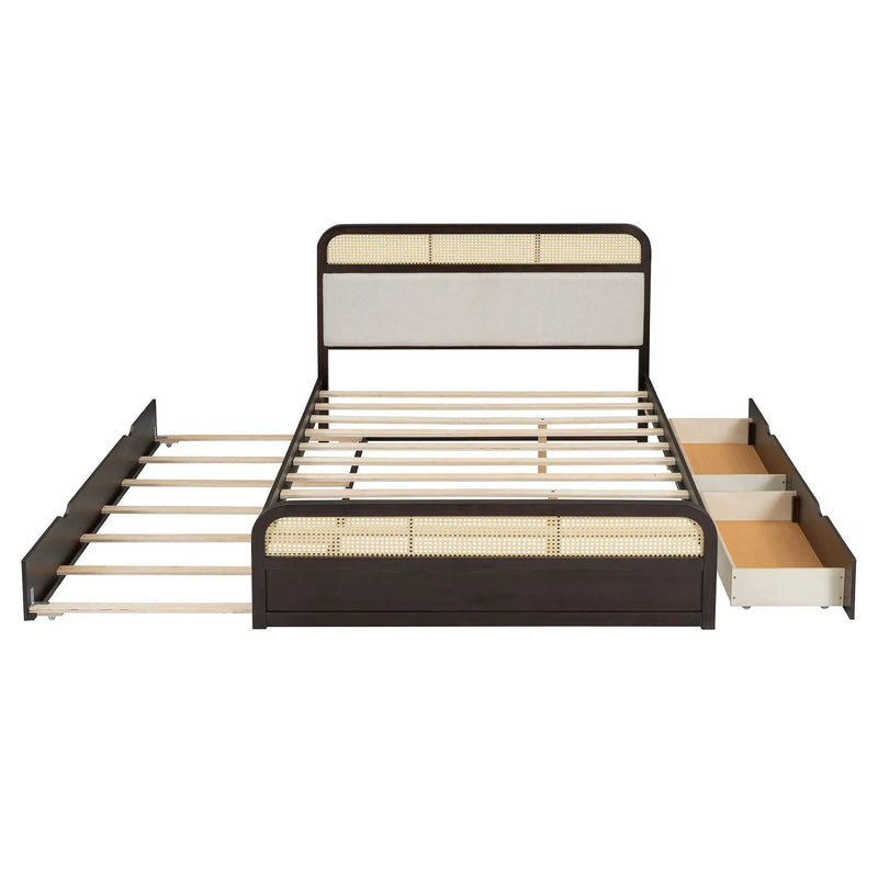 Platform Bed With Trundle And 2 Drawers by Unique Piece Furniture