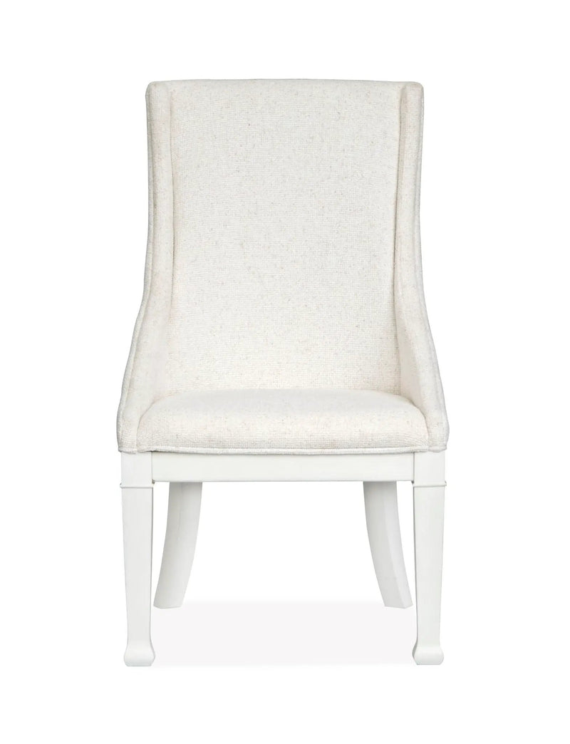 Kingston - Upholstered Host Chair (Set of 2) - Whisper White And Cerused Nutmeg by Unique Piece Furniture