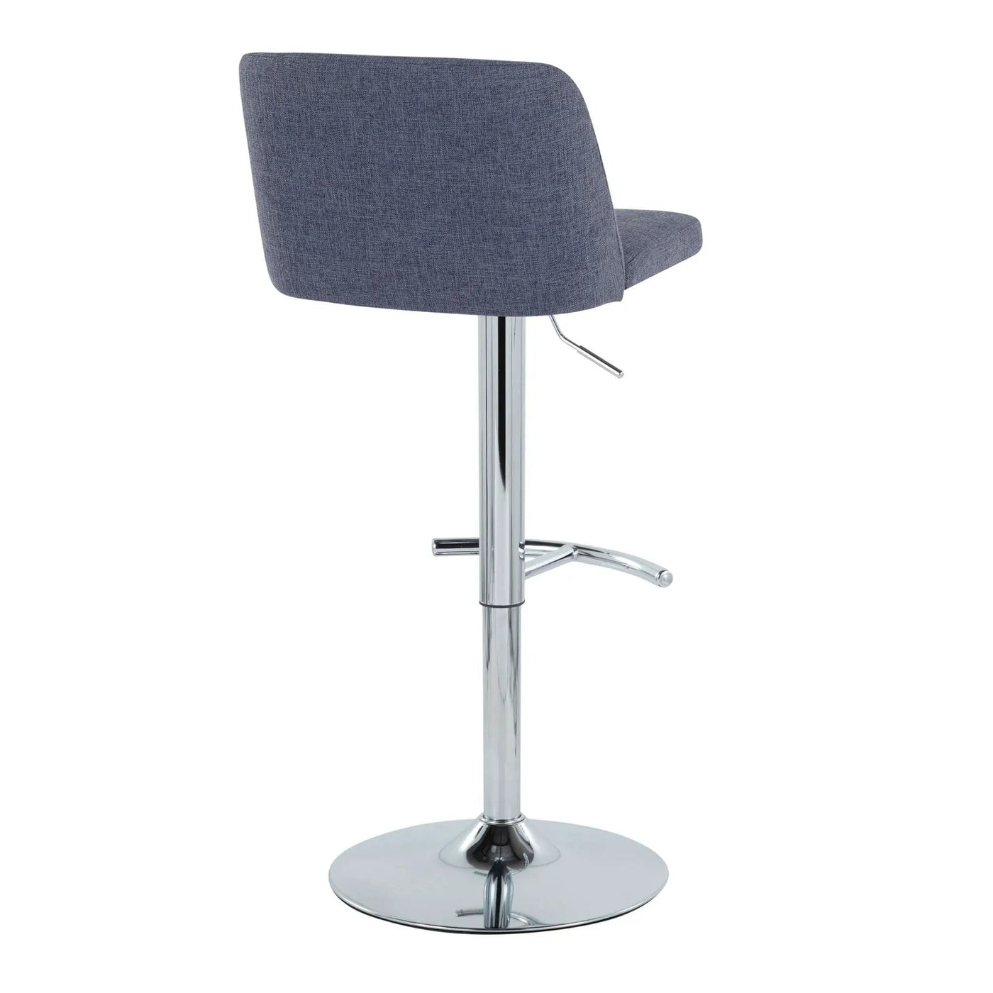 Toriano - Contemporary Adjustable Barstool With Swivel & Rounded T Footrest (Set of 2) by HouseOfZazla