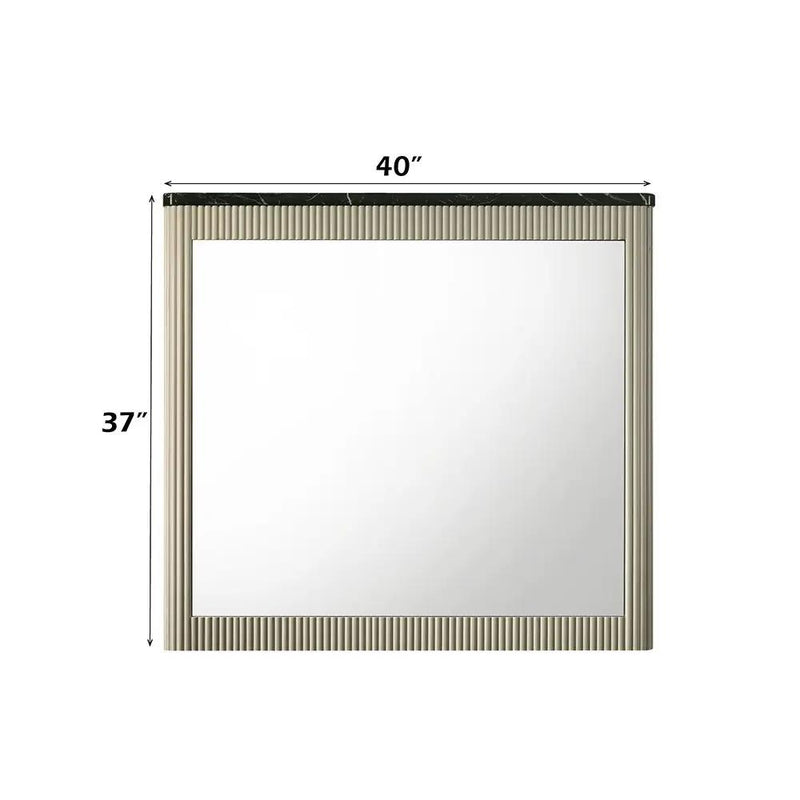 Travonte - Mirror - Gray / Beige by Unique Piece Furniture