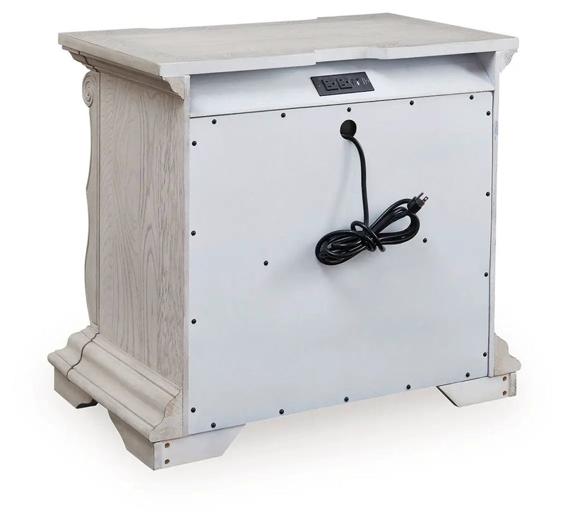 Bruchandi - Three Drawer Night Stand - Antique White by Unique Piece Furniture