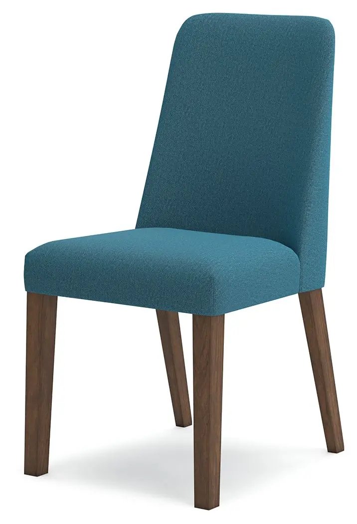 Lyncott - Dining Uph Side Chair (Set of 2) - Blue / Brown by Unique Piece Furniture