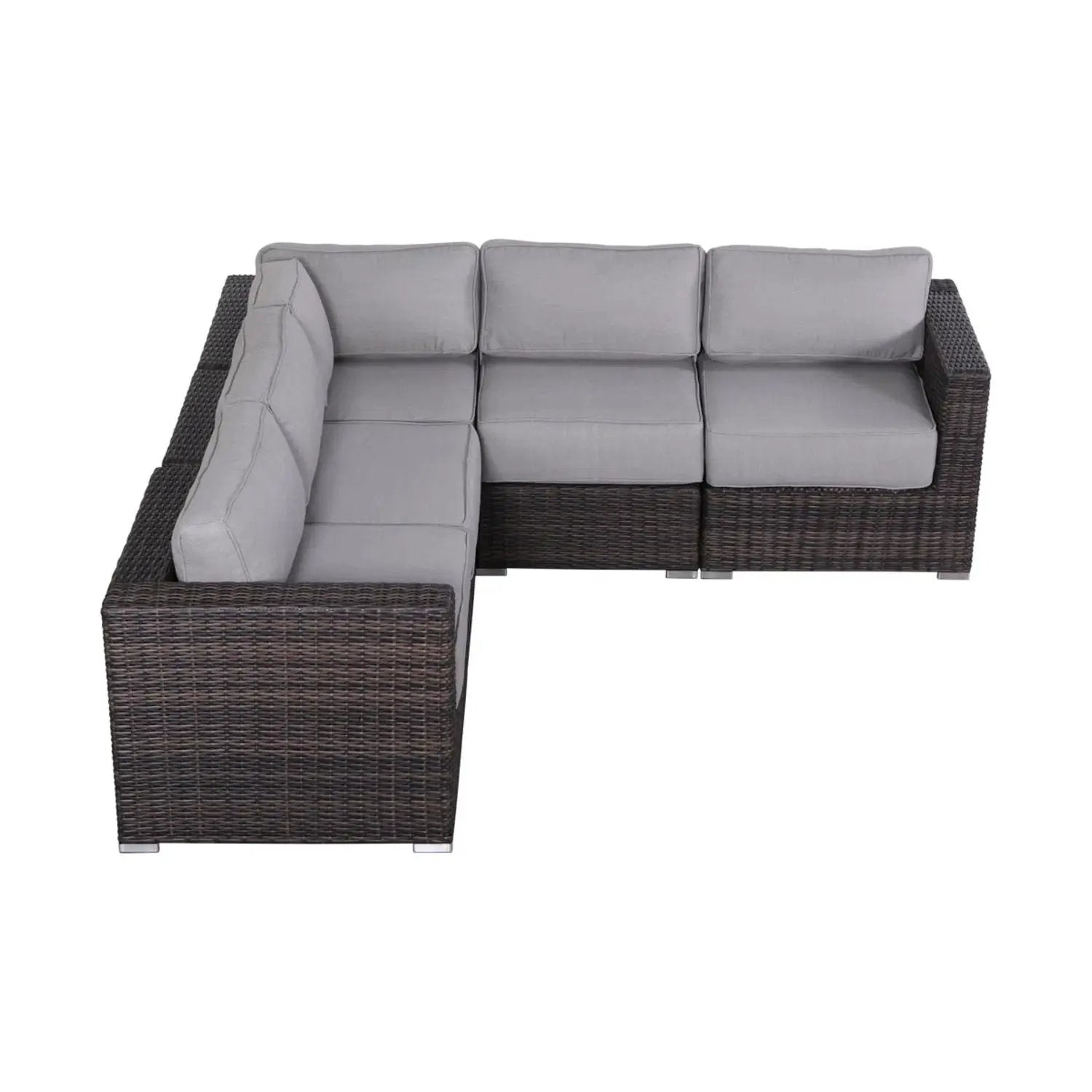 Luxurious Wicker Patio Sectional With Weather Resistant Sunbrella Cushions by Unique Piece Furniture